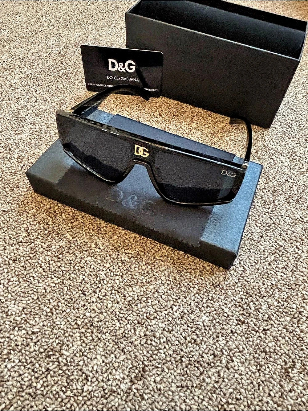 Dolce & Gabbana DG 6019 Shield Sunglasses Black